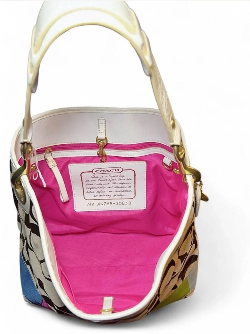 Rare Archival Y2K Coach Legacy Rainbow Stripe Set. Hobo Bag + Matching Wedges S7